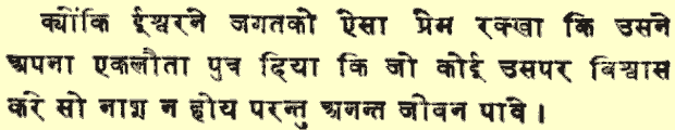 Juan 3:16 en devanagari